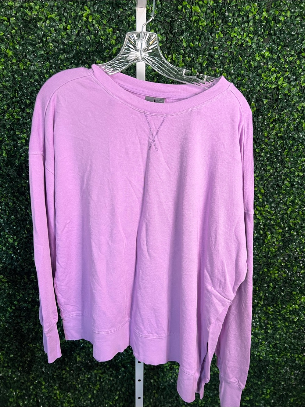 Sweaty Betty Lavender Crewneck Sweatshirt - Pastel Purple